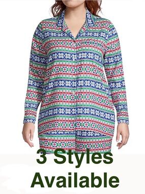 Lands' End Flannel PJ Tops Are Perfect Gifts for Yourself or Loved Ones Choose 1